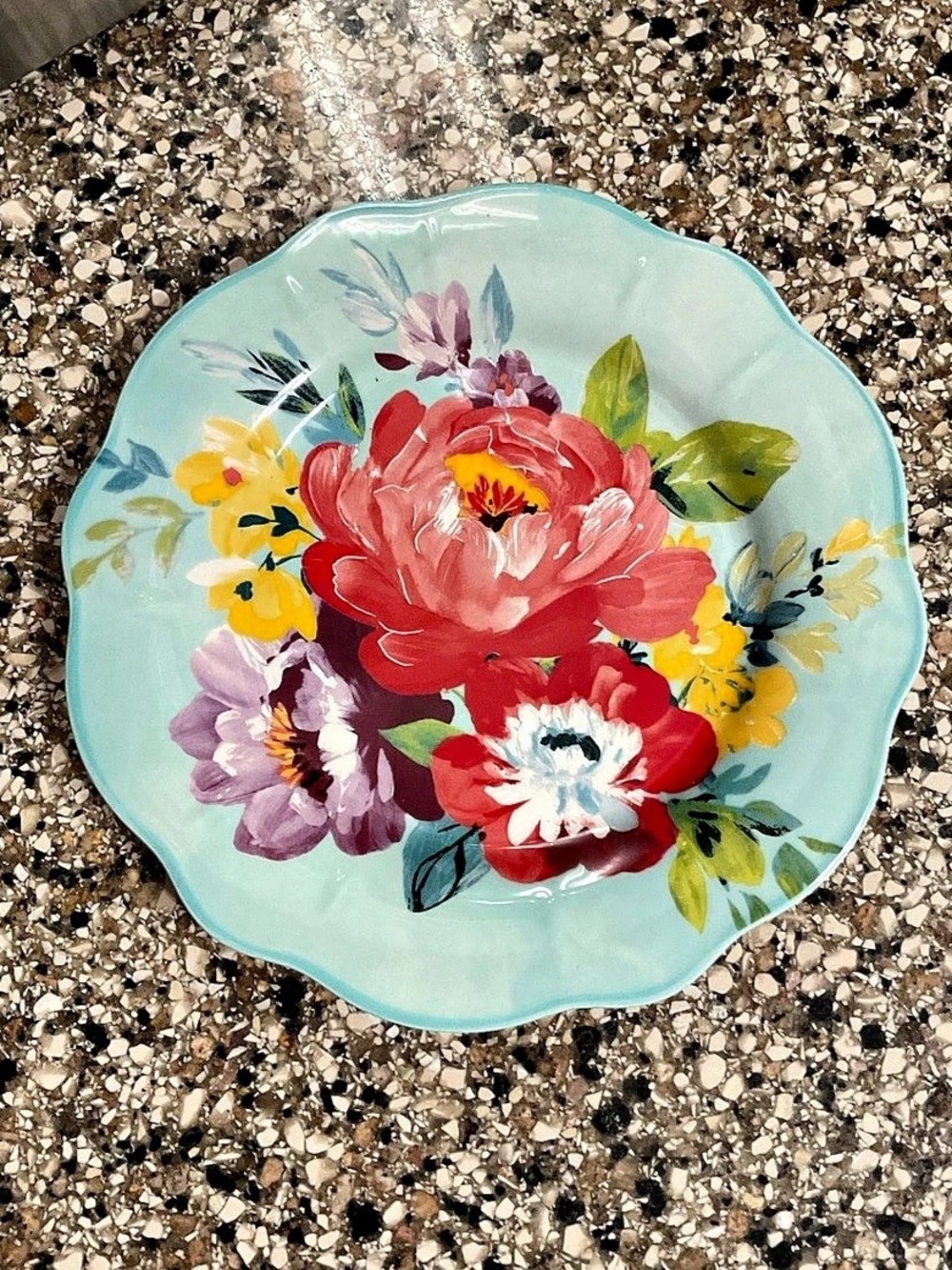Pioneer Woman Sweet Romance Blossoms Floral Salad Plate